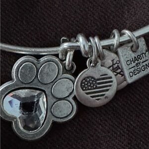 Alex and Ani Silver Charm Bracelet PAW PRINT